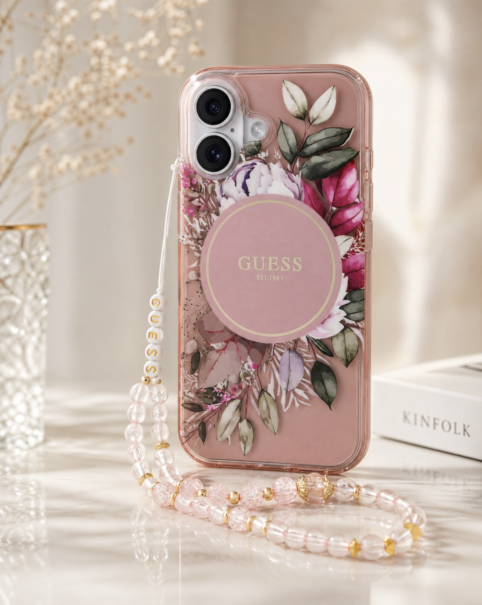 MagSafe kryt na iPhone 17 Pro - Flowers s náramkem