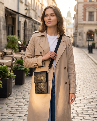Karl Lagerfeld Saffiano Monogram Taška na Telefon - pohled 1
