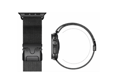 Ocelový milánský řemínek se sponou pro muže na Apple Watch 42/44/45/46/49mm - pohled 4