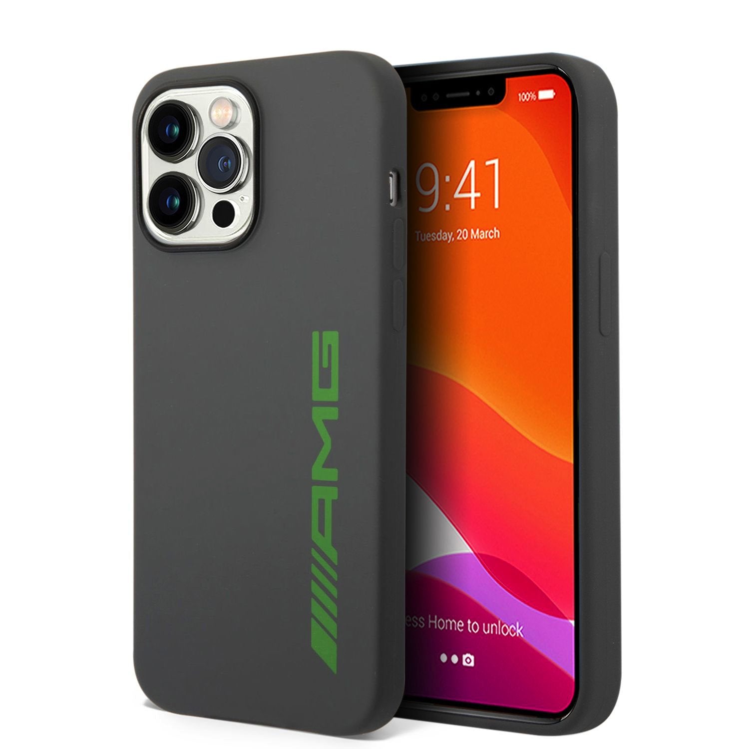 AMG prémiový silikonový kryt na iPhone – Green Logo