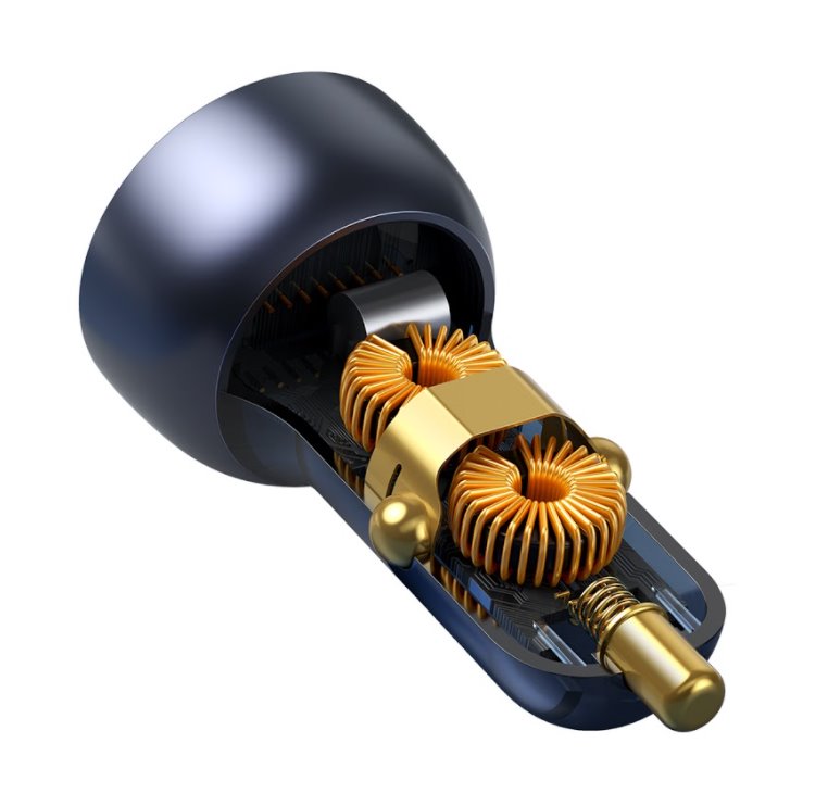 Baseus CCKX-C0G Particular Nabíječka do Auta Digital Display 2xUSB 65W Gray