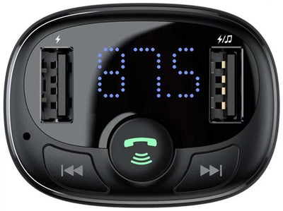 Baseus CCMT000001 S-09A 2x USB Nabíječka Do Auta a FM Transmitter Black