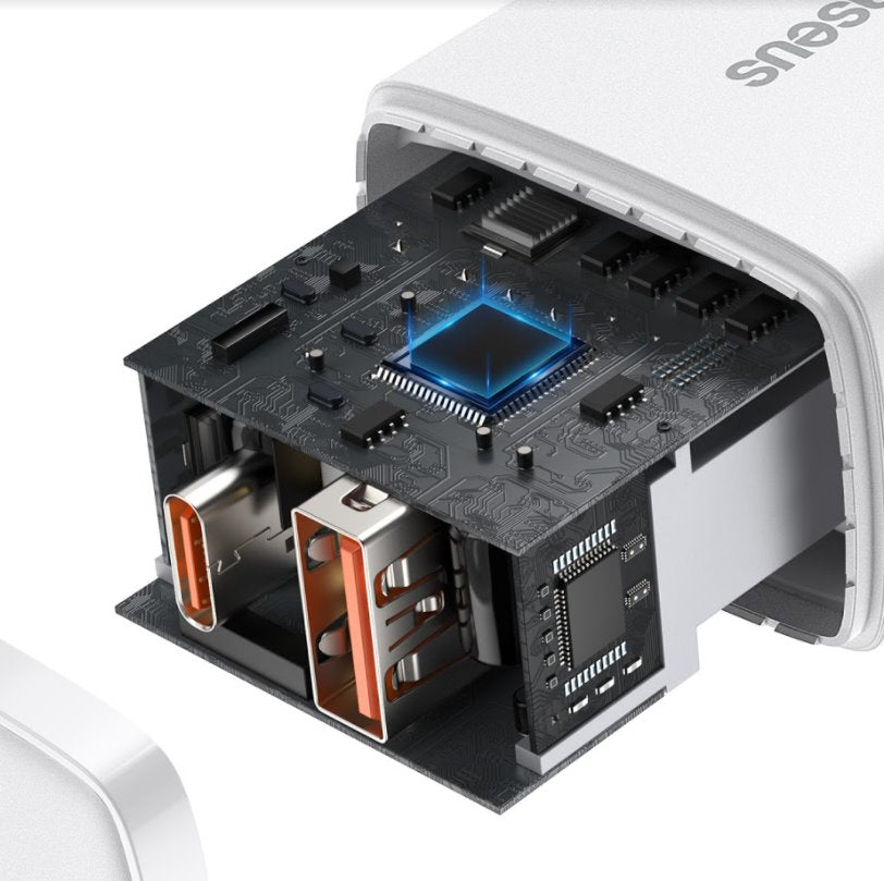 Baseus CCXJ-B02 Compact Quick Nabíječka USB/USB-C 20W White