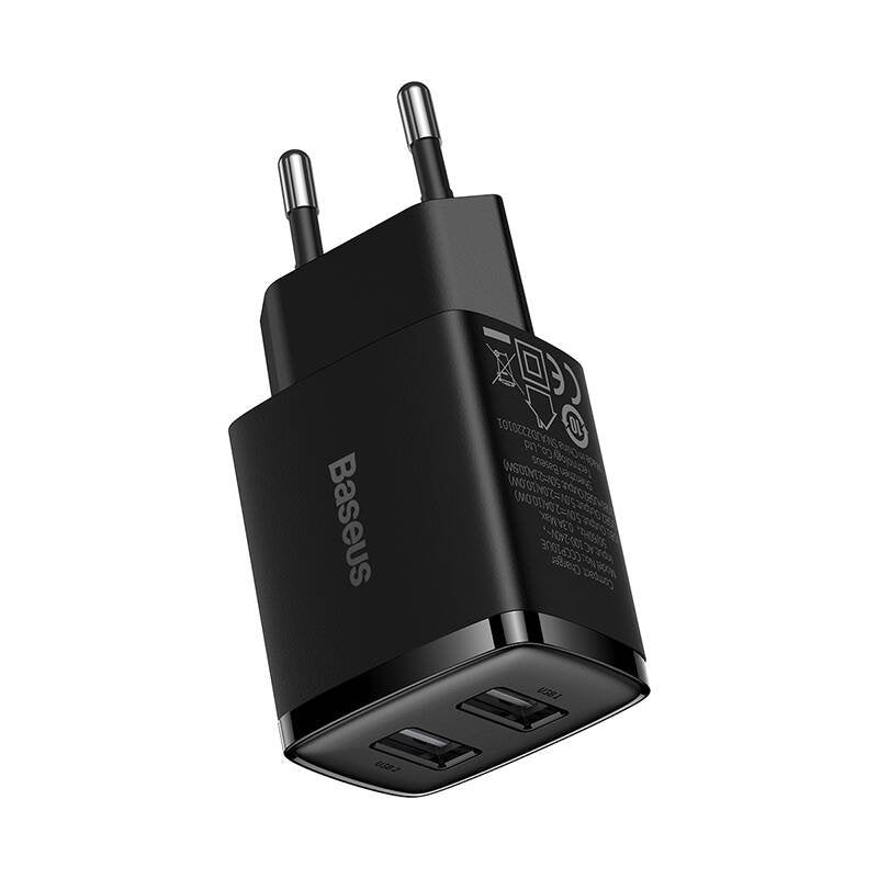 Baseus CCXJ010201 Compact Nabíječka 2xUSB 10,5W Black