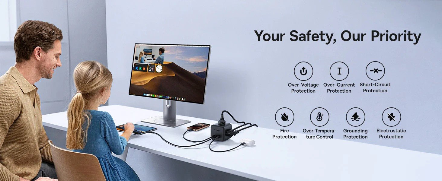 Baseus EnerFill FA11 6v1 Napájecí Kostka 67W Cosmic Black