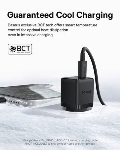 Baseus Palm Fast Nabíječka USB-A + USB-C 20W Black