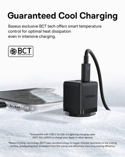 Baseus Palm Fast Nabíječka USB-A + USB-C 30W Black