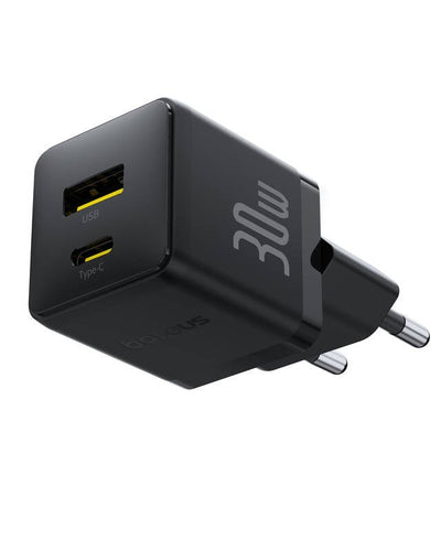 Baseus Palm Fast Nabíječka USB-A + USB-C 30W Black