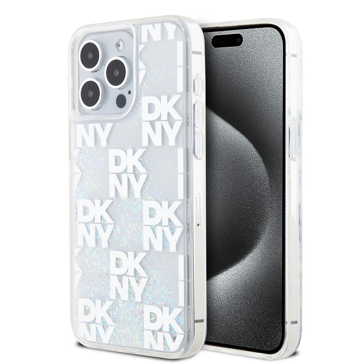 DKNY Liquid Glitter Checkered Pattern Zadní Kryt - pohled 7