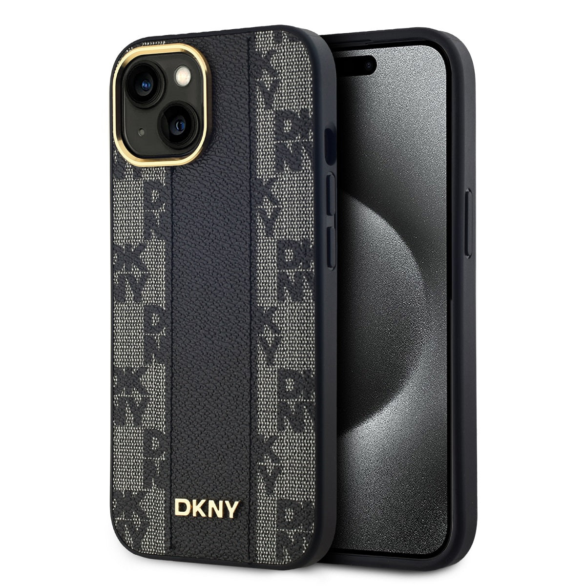 DKNY PU Leather Checkered Pattern Magsafe Zadní Kryt