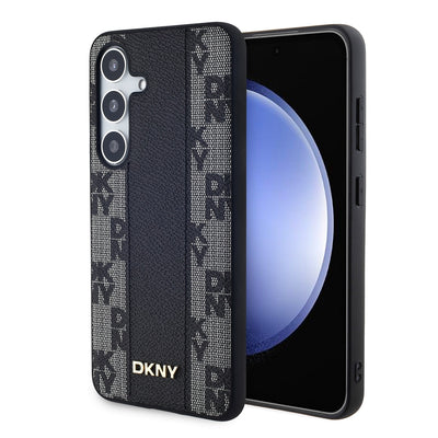 DKNY MagSafe kožený kryt na Samsung - Checkered Pattern