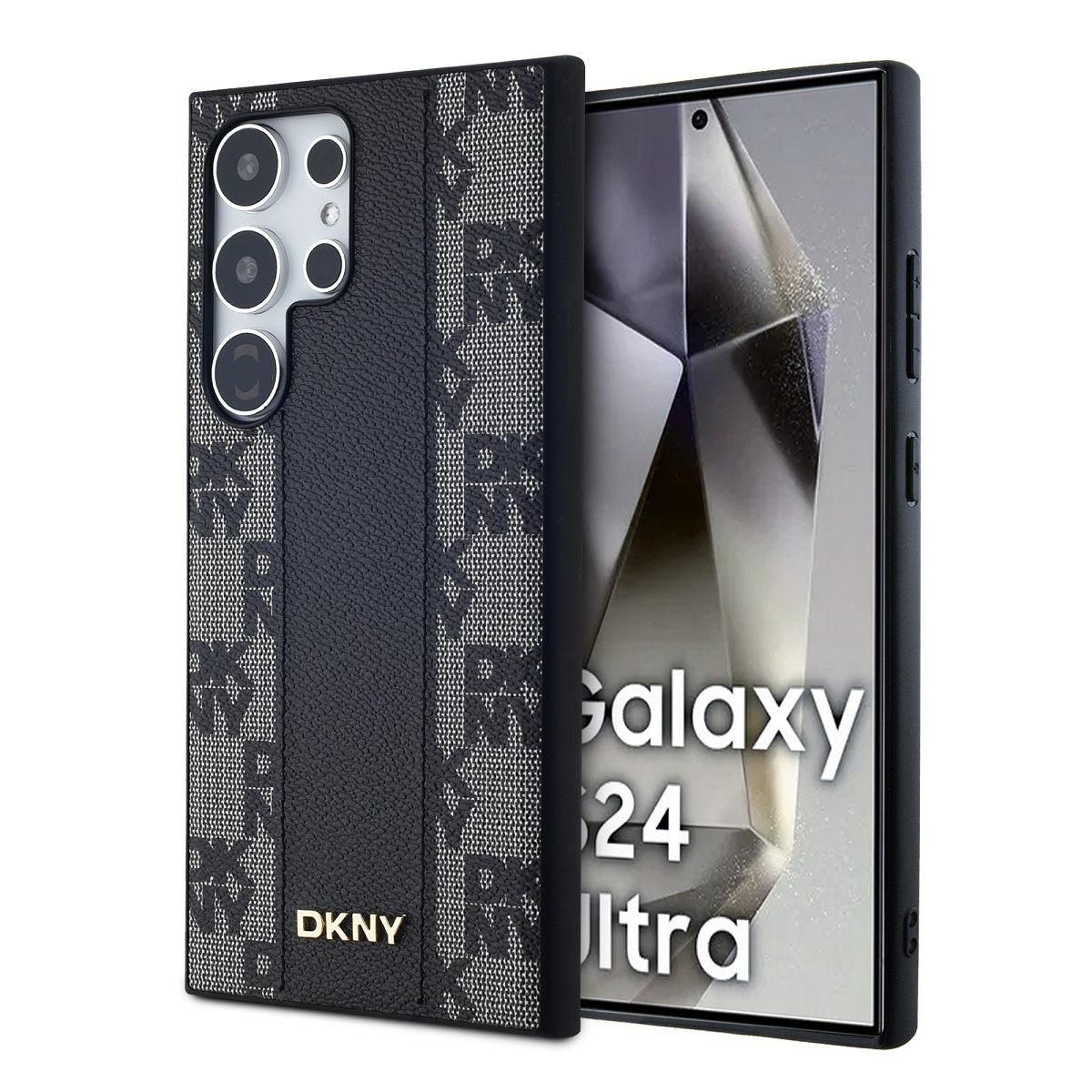 DKNY MagSafe kožený kryt na Samsung - Checkered Pattern