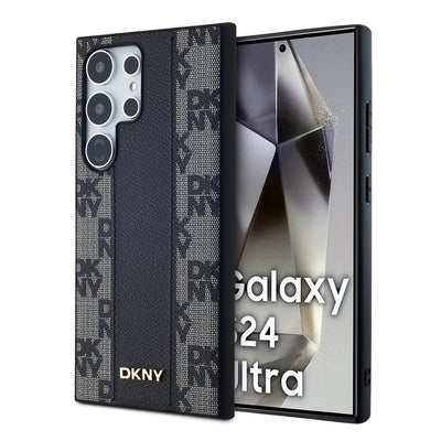 DKNY MagSafe kožený kryt na Samsung - Checkered Pattern