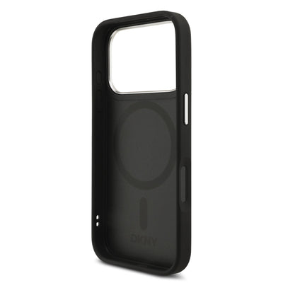 DKNY PU Leather Metal Logo Wrist Chain MagSafe Zadní Kryt