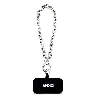 DKNY PU Leather Metal Logo Wrist Chain MagSafe Zadní Kryt