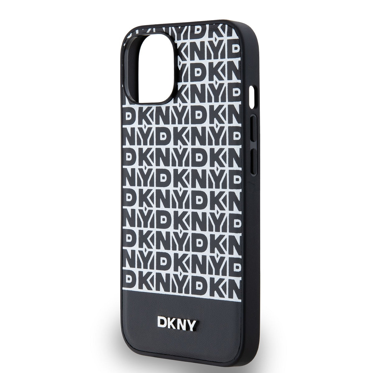 DKNY PU Leather Repeat Pattern Bottom Stripe MagSafe Zadní Kryt