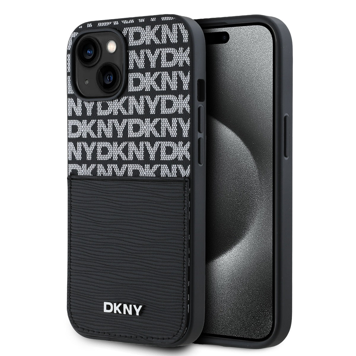 DKNY PU Leather Repeat Pattern Card Pocket Zadní Kryt - pohled 8