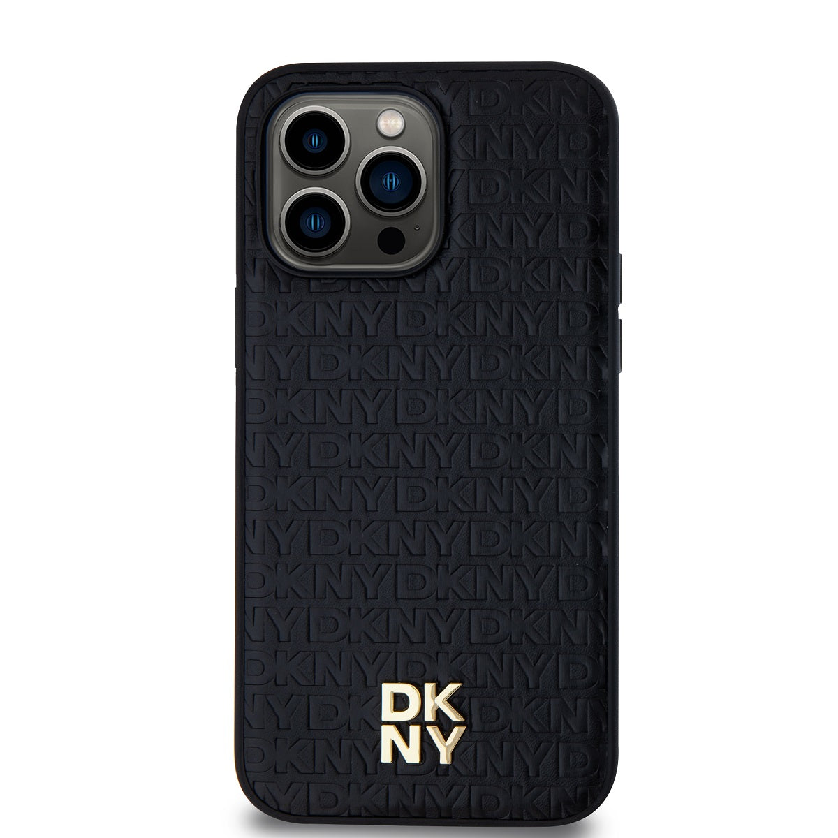 DKNY PU Leather Repeat Pattern Stack Logo Magsafe Zadní Kryt - pohled 1