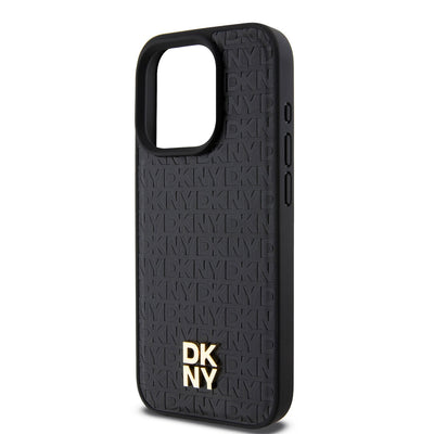 DKNY PU Leather Repeat Pattern Stack Logo Magsafe Zadní Kryt