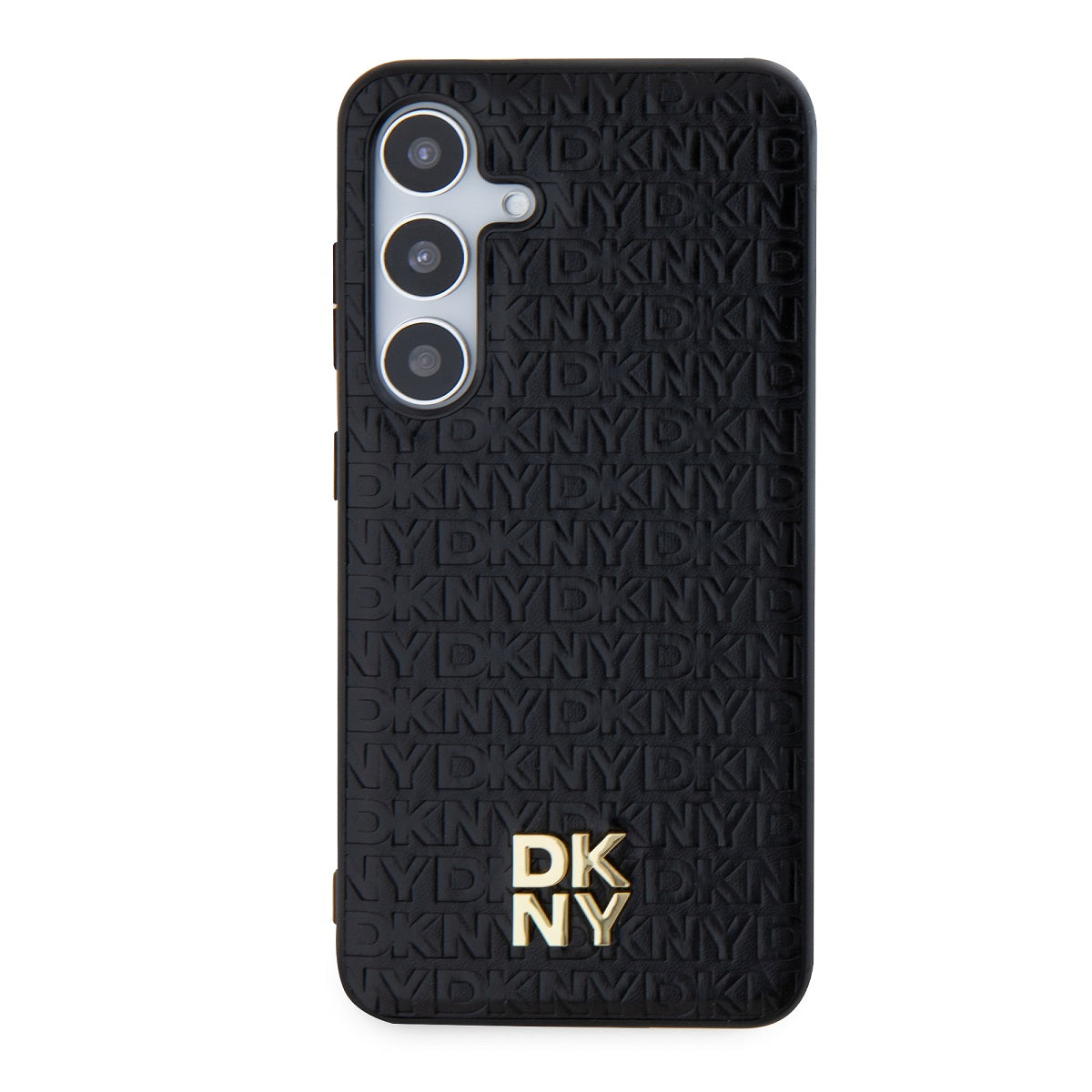 DKNY MagSafe kožený kryt na Samsung - Repeat Pattern Stack Logo