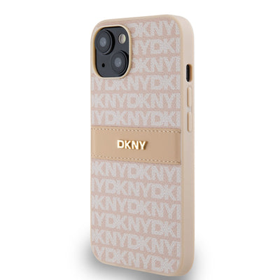 DKNY PU Leather Repeat Pattern Tonal Stripe Zadní Kryt - pohled 2