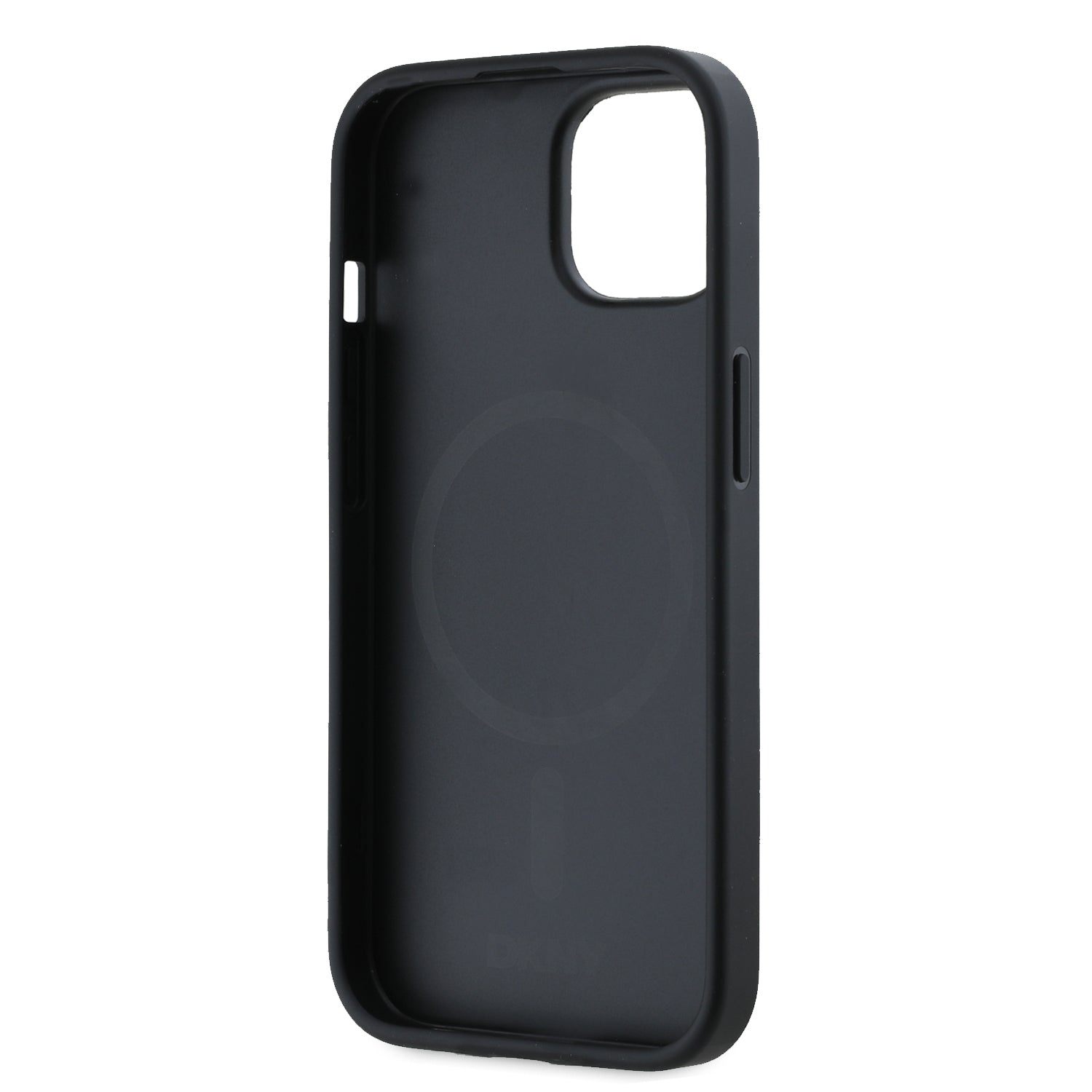 DKNY PU Leather Silver Metal Logo Magsafe Zadní Kryt