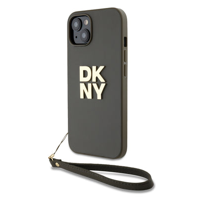 DKNY PU Leather Stack Logo Wrist Strap Zadní Kryt - pohled 1