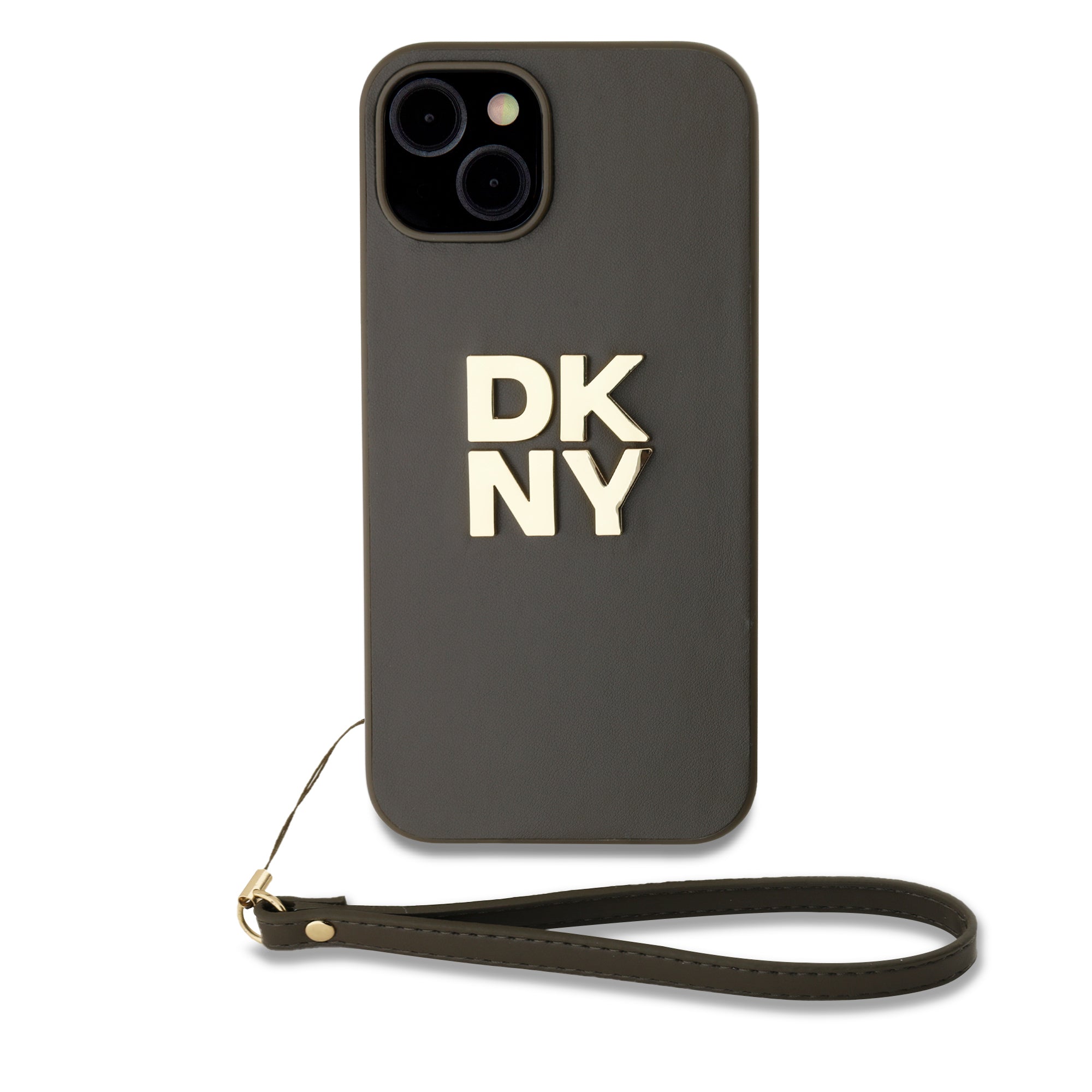 DKNY PU Leather Stack Logo Wrist Strap Zadní Kryt