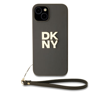 DKNY PU Leather Stack Logo Wrist Strap Zadní Kryt