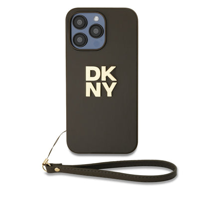 DKNY PU Leather Stack Logo Wrist Strap Zadní Kryt