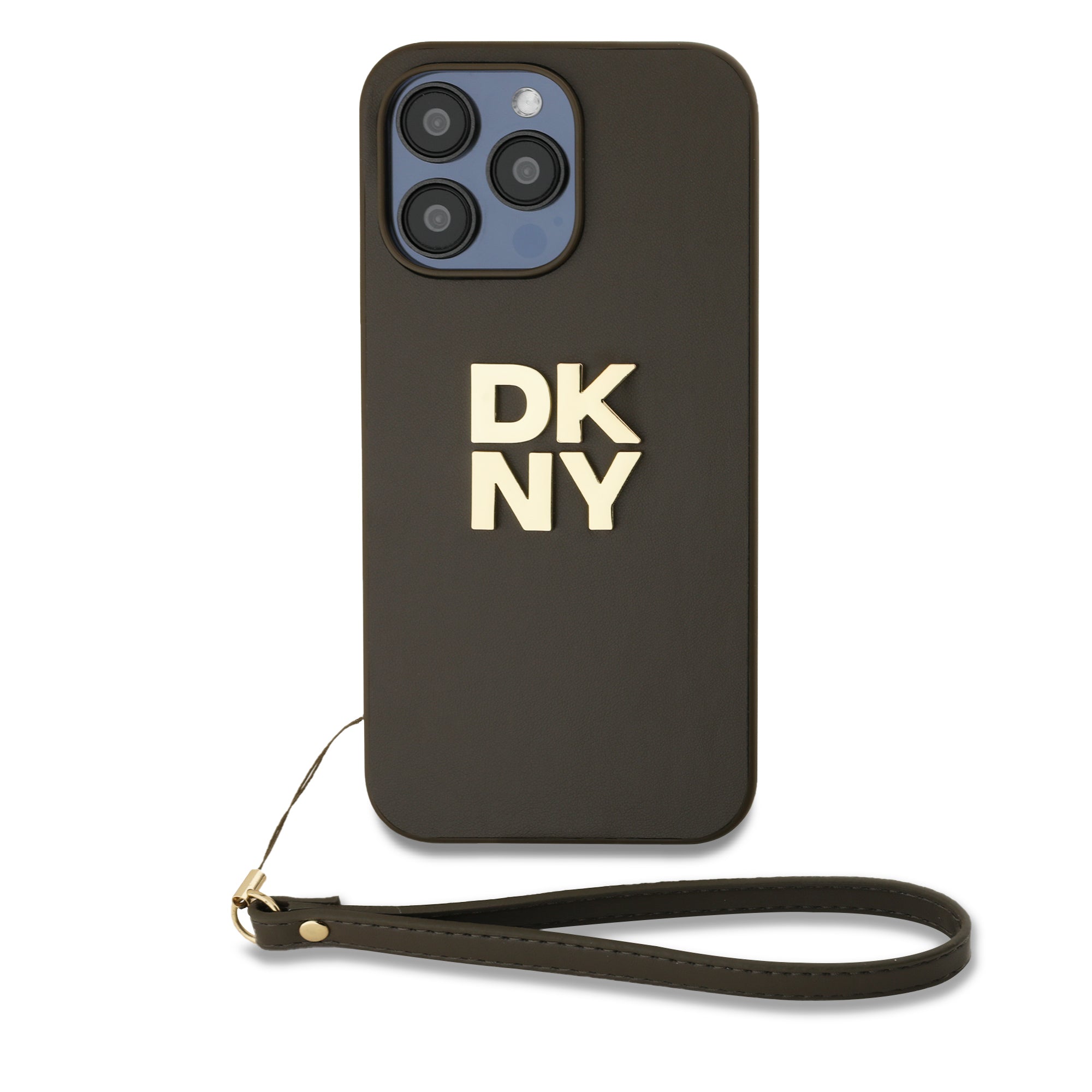 DKNY PU Leather Stack Logo Wrist Strap Zadní Kryt