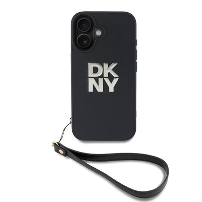 DKNY PU Leather Stack Logo Wrist Strap Zadní Kryt