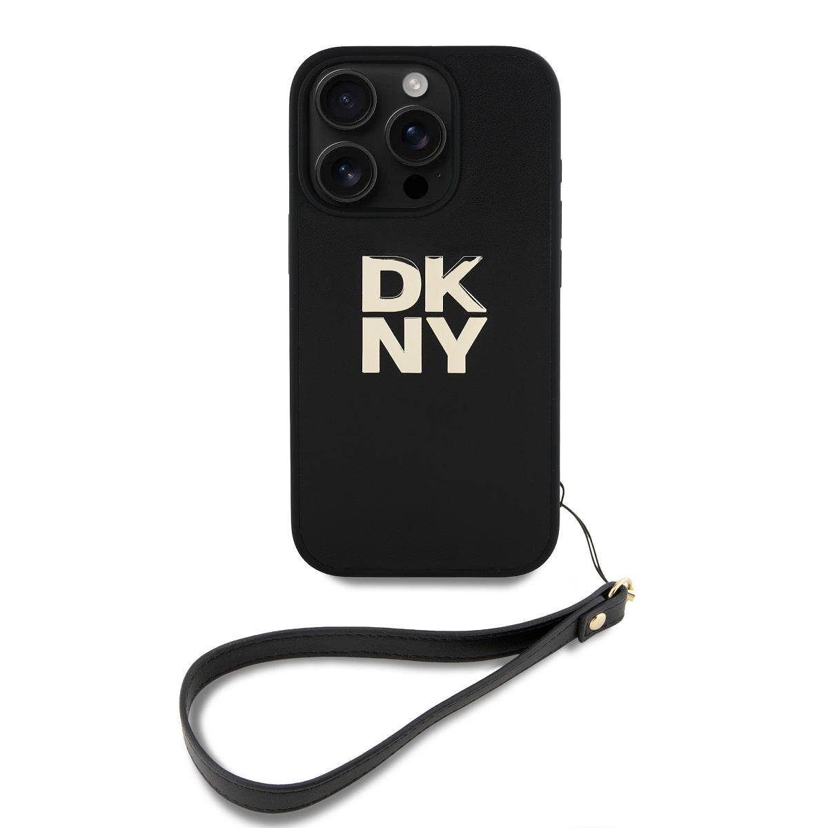 DKNY PU Leather Stack Logo Wrist Strap Zadní Kryt