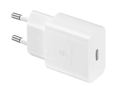 EP-T1510EWE + EP-DA705BWE Samsung 15W Cestovní nabíječka + USB-C/USB-C Datový Kabel White 1m