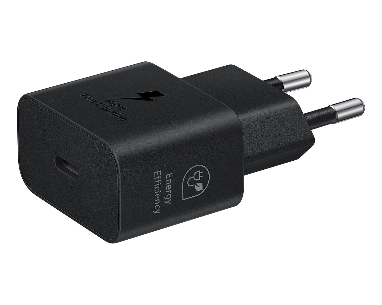 EP-T2510XBE Samsung USB-C 25W Cestovní nabíječka + USB-C Datový Kabel  Black