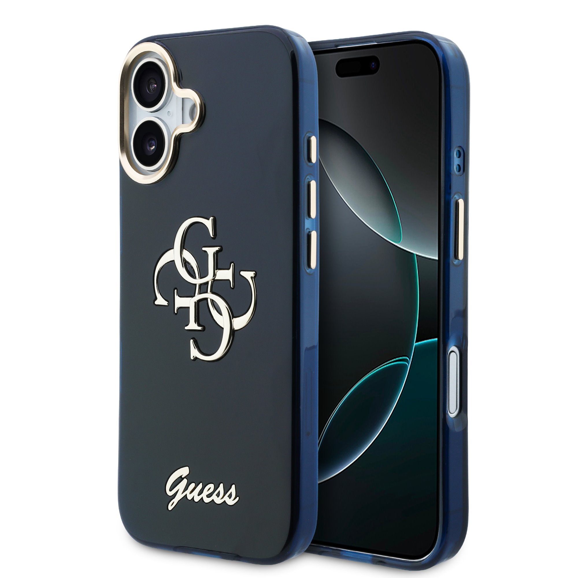 Guess kryt na iPhone IML 4G Script Metal Logo
