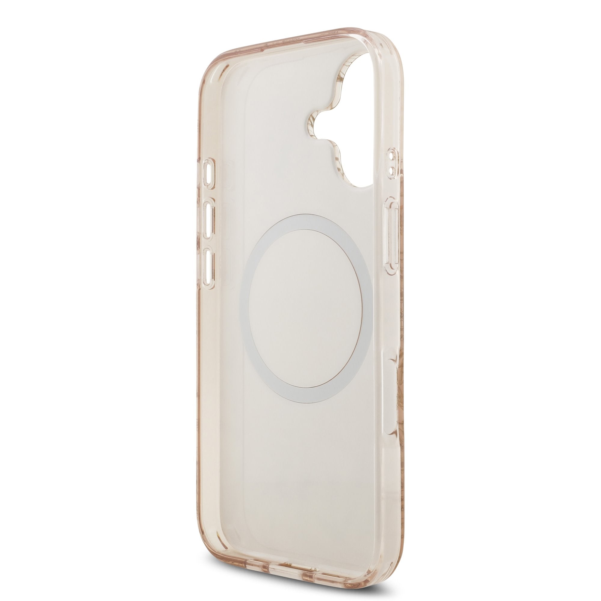 Guess MagSafe kryt na iPhone s náramkem IML Flowers Allover Strap