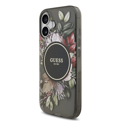 Guess MagSafe kryt na iPhone s náramkem IML Flowers Strap