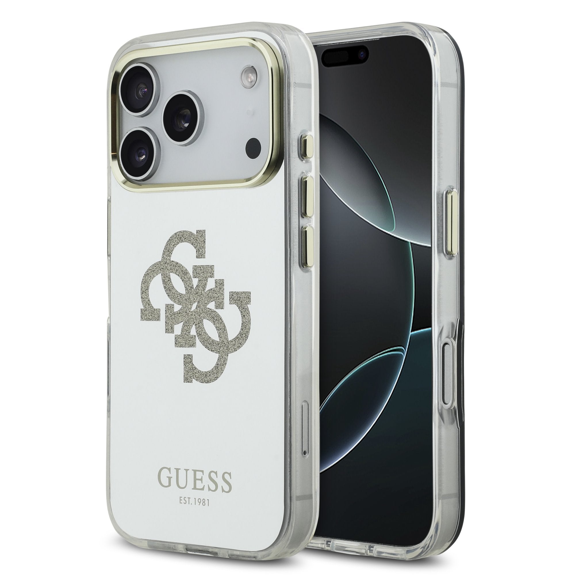 Guess MagSafe kryt na iPhone Mirror 4G Glitter Logo