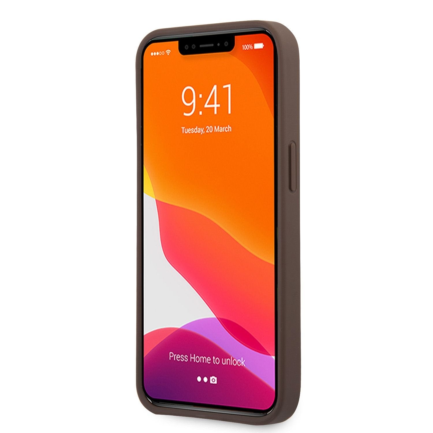 Guess kožený kryt na iPhone 4G Metal Logo