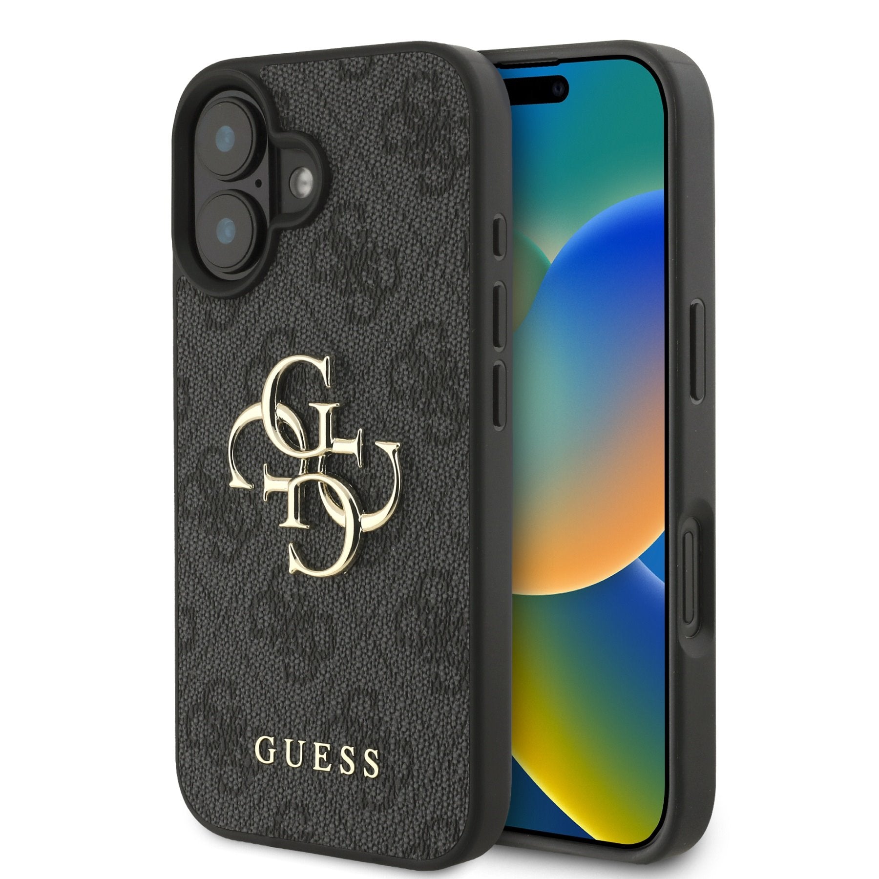 Guess kožený kryt na iPhone 4G Metal Logo