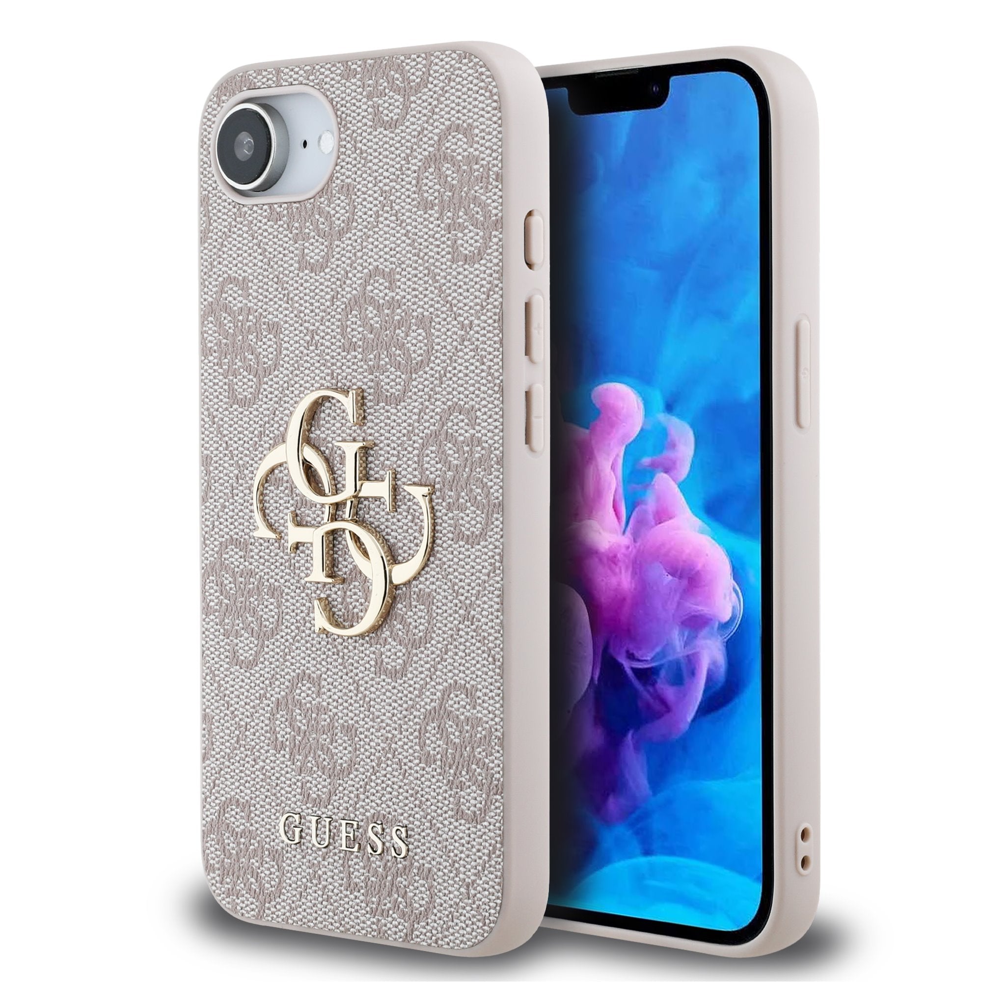 Guess kožený kryt na iPhone 4G Metal Logo