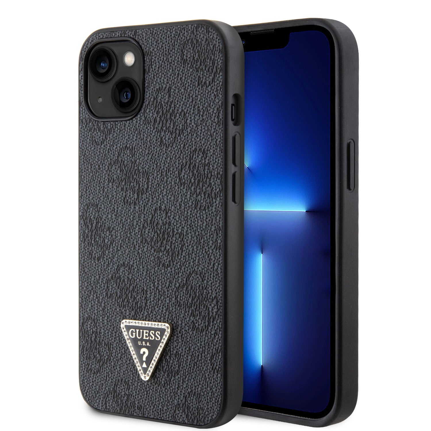 Guess kryt na iPhone 4G Strass Triangle Metal Logo