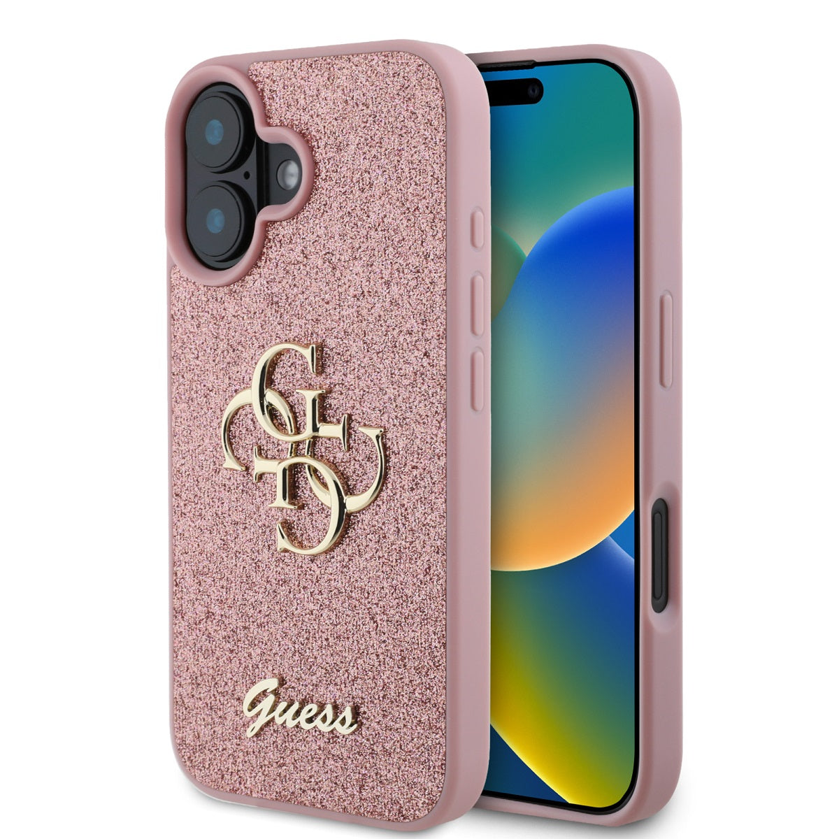 Guess kryt na iPhone Fixed Glitter 4G Metal Logo
