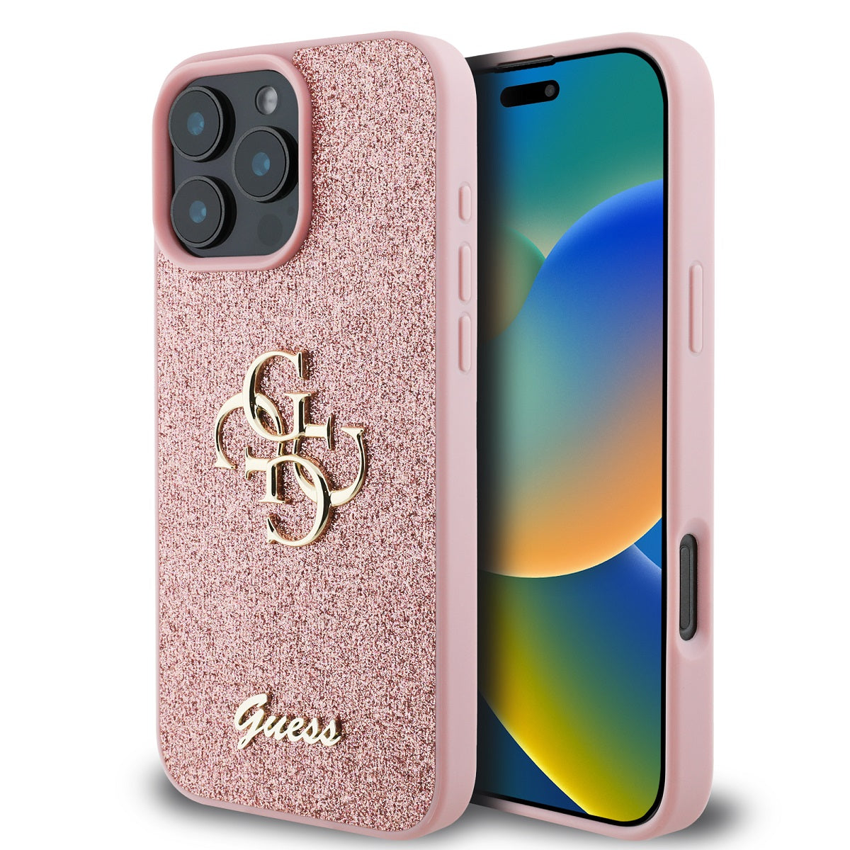 Guess kryt na iPhone Fixed Glitter 4G Metal Logo