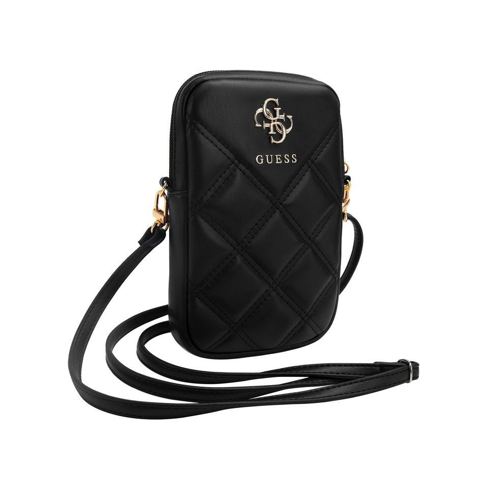 Guess PU Quilted 4G Metal Logo Taška na Telefon se Zipem - pohled 6