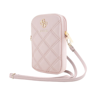 Guess PU Quilted 4G Metal Logo Taška na Telefon se Zipem - pohled 3