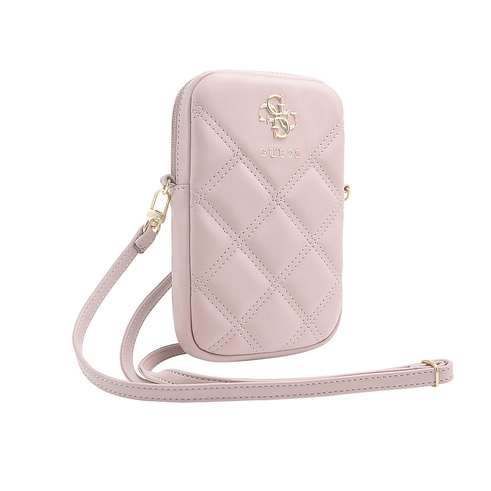 Guess PU Quilted 4G Metal Logo Taška na Telefon se Zipem - pohled 5