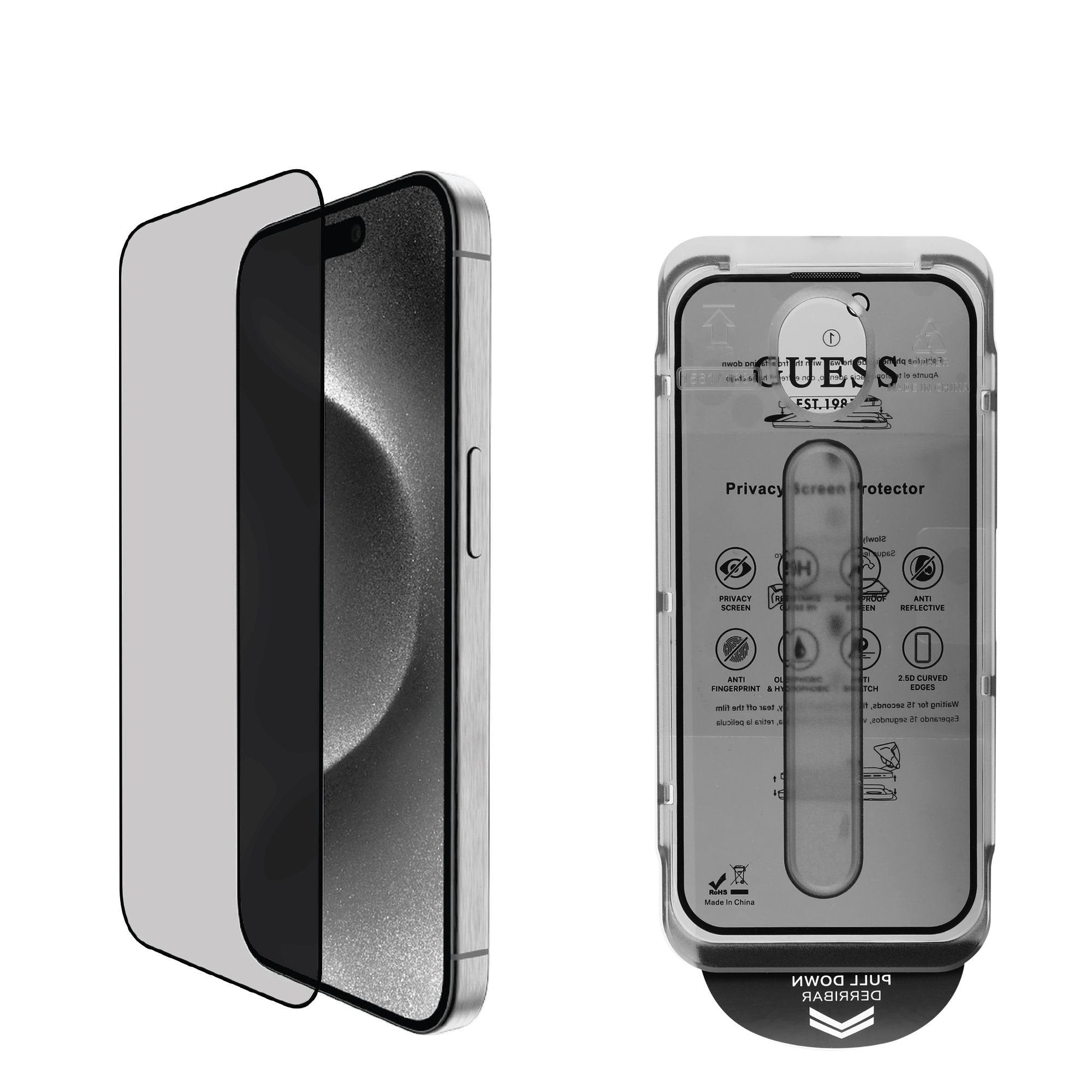 Guess 2.5D Tvrzené Sklo Privacy s aplikátorem