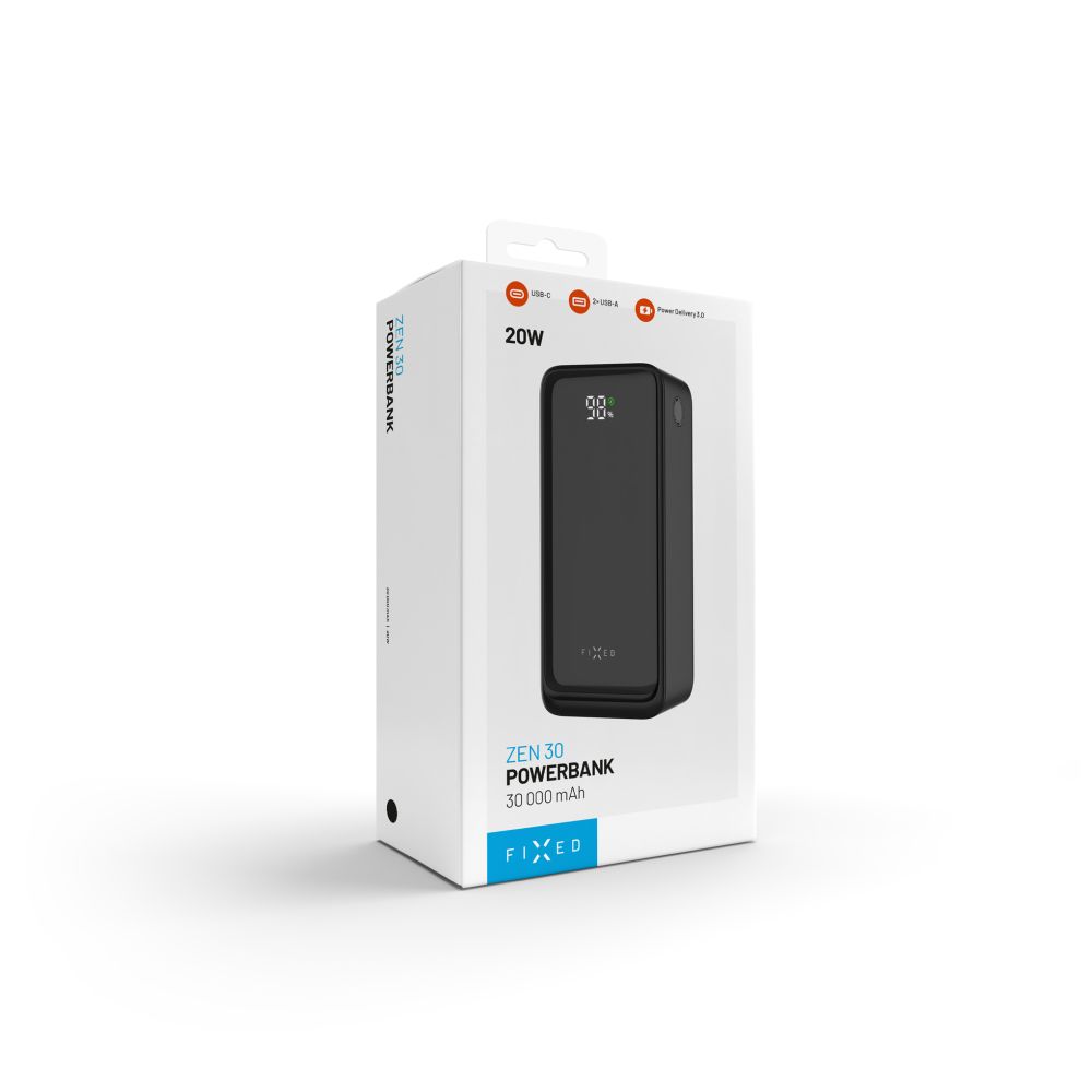 Powerbanka FIXED 30 000 mAh s LCD displejem PD 20W - pohled 3